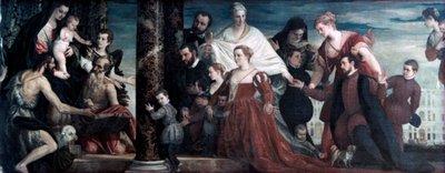La Madonna y la Familia Cuccina, 1571 de Paolo Veronese