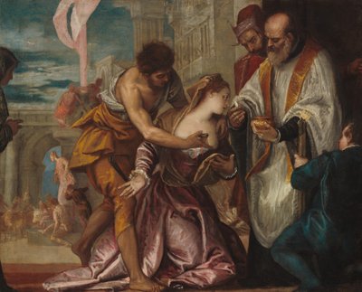 El martirio y la última comunión de Santa Lucía, c. 1585-1586 de Paolo Veronese