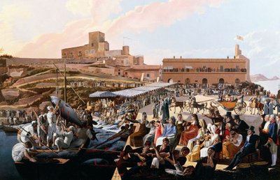 La matanza del atún en el Cabo Passero en presencia de la Familia Real (óleo sobre lienzo) de Paolo de Albertis