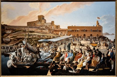La mattanza del atún en Solanto ante la presencia de la familia real de Paolo de Albertis