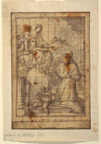Virgen y niño en gloria de Paolo de Mattheis