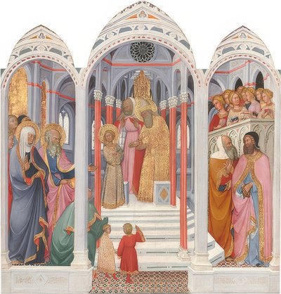 La presentación de María en el templo de Paolo di Giovanni Fei