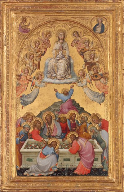 La Asunción de la Virgen con bustos del Arcángel Gabriel y la Virgen de..., c. 1400-1405 de Paolo di Giovanni Fei