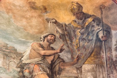 Frescos que representan la vida de San Cataldo de Paolo di Matteis