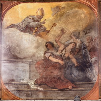 Frescos que representan la vida de San Cataldo de Paolo di Matteis