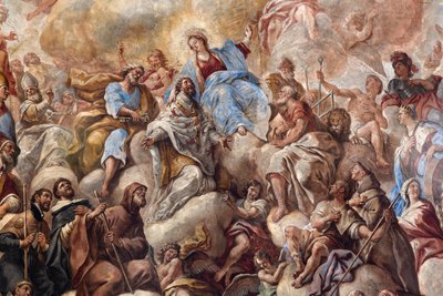 Frescos que representan la vida de San Cataldo de Paolo di Matteis