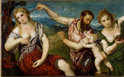 Alegoría con Flora, Venus, Marte y Cupido de Paris Bordone