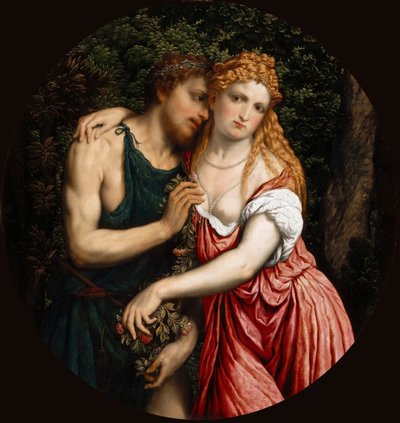 Pareja mitológica, c.1540 de Paris Bordone