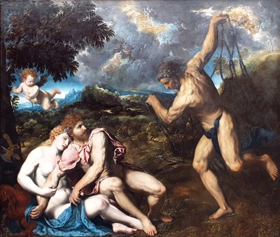 Marte y Venus, sorprendidos por Vulcano Marte y Venus, sorprendidos por Vulcano de Paris Bordone