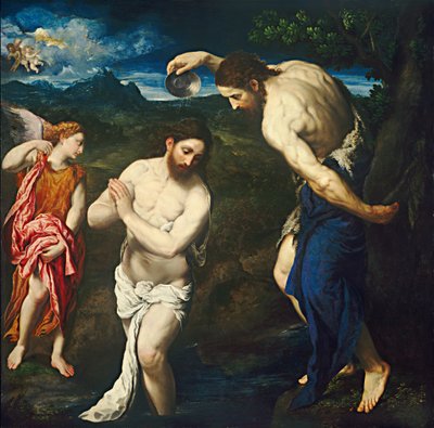 El bautismo de Cristo, c. 1535-1540 de Paris Bordone