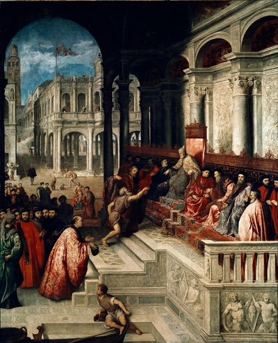 La entrega del anillo del dogo a Andrea Gritti (1455-1538) de Paris Bordone