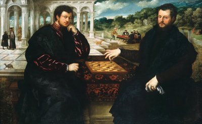 Dos Jugadores de Ajedrez, ca 1545 de Paris Bordone