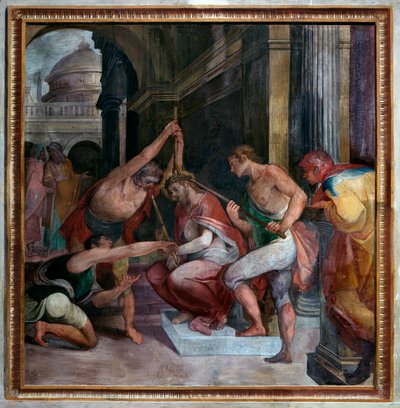 Pasión de Cristo, Jesús es coronado de espinas (Fresco de Paris Nogari