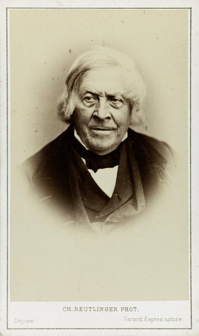 Retrato de Jules Michelet 1798-1874, c. 1870 de Paris . Photo studio Reutlinger