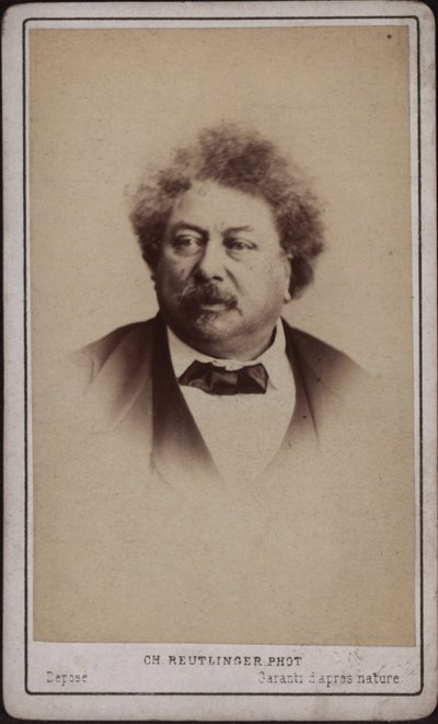 El autor Alexandre Dumas padre 1802-1870, c. 1868 de Paris . Photo studio Reutlinger