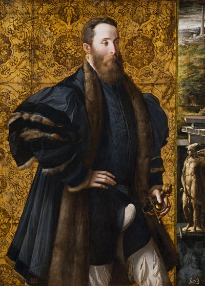 "" Retrato de Pier Maria Rossi de San Secondo (1504-1557) "" Pintura de Francesco Mazzola Il Parmigianino dit Le Parmesan (1503-1540) 1536-1537 Museo del Prado, Madrid de Parmigianino