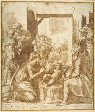 La Natividad de Parmigianino