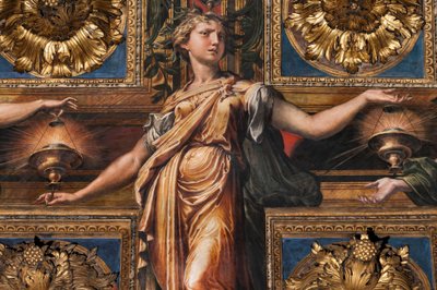 Las tres vírgenes sabias y las tres vírgenes necias, detalle de 3660863 de Parmigianino