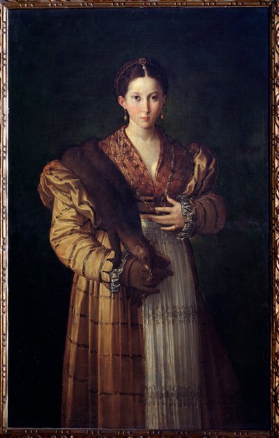 Antea, representación de Sthenebee, esposa del rey Proetos, se enamora de Belerofonte de Parmigianino