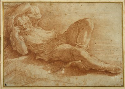 Figura barbuda, durmiendo de Parmigianino