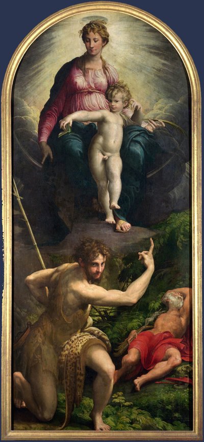 Madonna y el Niño con San Juan y San Jerónimo de Parmigianino
