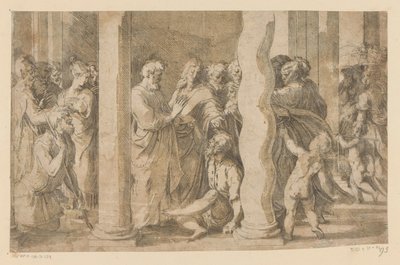 San Pedro y San Juan curan a un paralítico de Parmigianino (attributed to)
