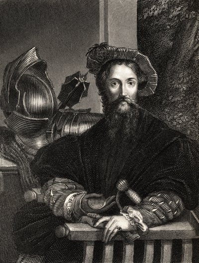 Cristóbal Colón (1451-1506) (grabado) de Parmigianino