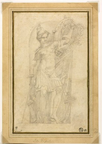 Minerva (o Bellona) en un nicho de Parmigianino
