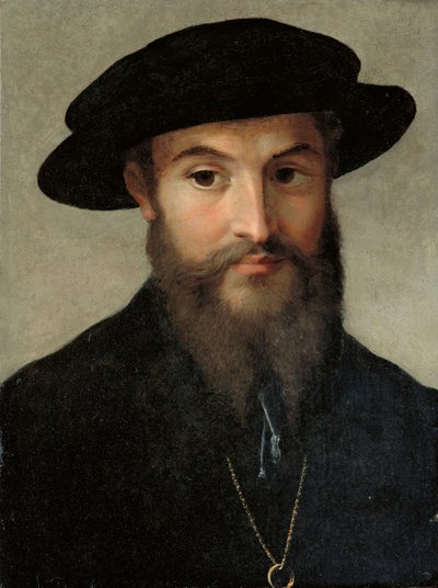 Retrato de un hombre con barba de Parmigianino