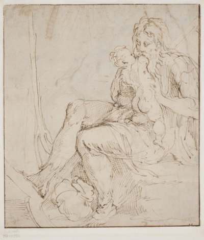 Saturno/Cronos devorando a uno de sus hijos de Parmigianino