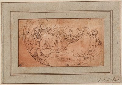 Estudio para la figura de la Victoria en el broche pectoral de Palas Atenea de Parmigianino