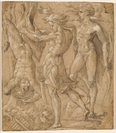 El desollamiento de Marsias de Parmigianino