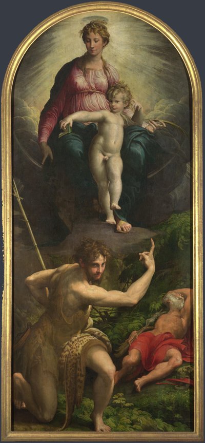 La Madonna y el Niño con los santos Juan Bautista y Jerónimo, 1527 de Parmigianino