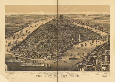La ciudad de Nueva York de Parsons and Atwater; Currier and Ives