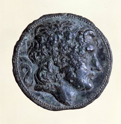 Moneda con la efigie de Mitrídates I (171 a.C. - 139 a.C.), Rey de los Partos de Parthian School