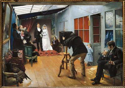Boda en el fotógrafo de Pascal Adolphe Jean Dagnan Bouveret