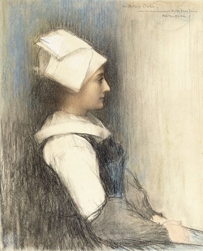 Una chica bretona de Pascal Adolphe Jean Dagnan Bouveret