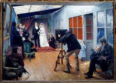 Una boda con el fotógrafo en 1879 de Pascal Adolphe Jean Dagnan Bouveret
