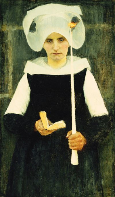 Bretona en el perdón; Bretonne au Pardon, 1888 de Pascal Adolphe Jean Dagnan Bouveret