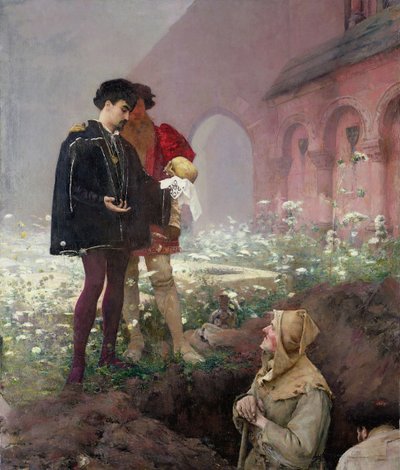 Hamlet y el sepulturero, 1883 de Pascal Adolphe Jean Dagnan Bouveret