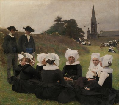 Las bretonas en el perdón de Pascal Adolphe Jean Dagnan Bouveret