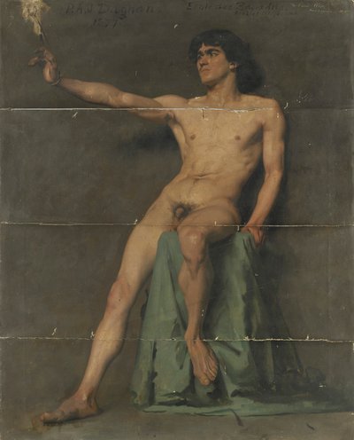 estudio desnudo masculino de Pascal Adolphe Jean Dagnan Bouveret