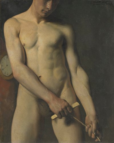 estudio desnudo de un hombre de Pascal Adolphe Jean Dagnan Bouveret