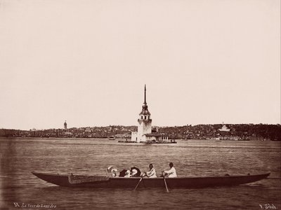 Kız Kulesi, Galata y áreas residenciales de Fındıklı de Pascal Sébah