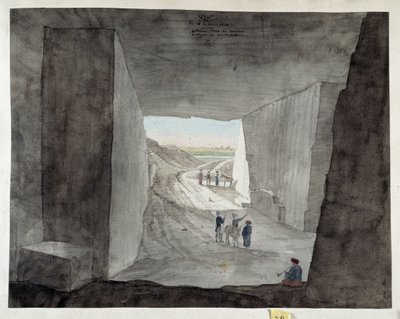 Egipto. Vista interior de una cantera en el monte Kattan de Pascal Xavier (after) Coste