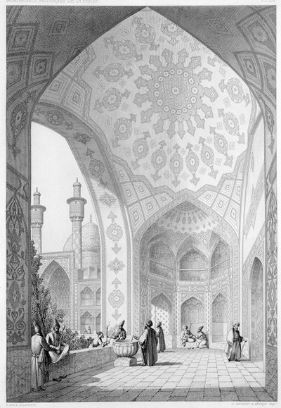 El Vestíbulo de la Entrada Principal del Medrese-i-Shah-Hussein, Isfahan, lámina 21 de 