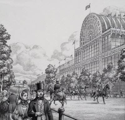 Palacio de Cristal (gouache sobre papel) de Pat (1907-95) Nicolle