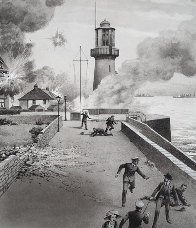 Faro bombardeado de Pat (1907-95) Nicolle