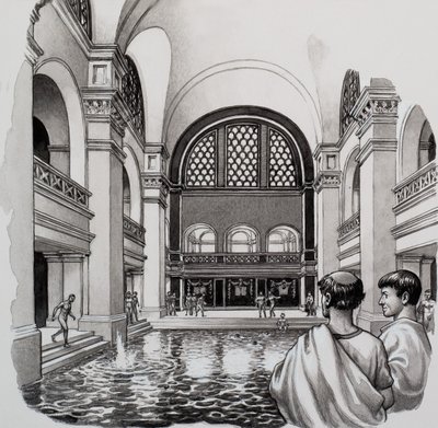 Termas romanas de Pat (1907-95) Nicolle