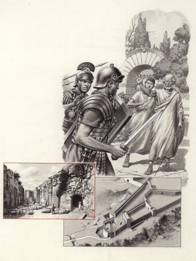 La muerte de Arquímedes (gouache sobre papel) de Pat (1907-95) Nicolle